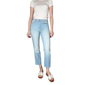 L'AGENCE sada‎ cropped slim jean in windsor wash light medium wash size 28
